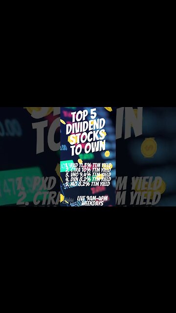Top 5 Dividend Stocks to Own by TTM Yield #dividend #dividendstocks #dividendinvesting #dividends