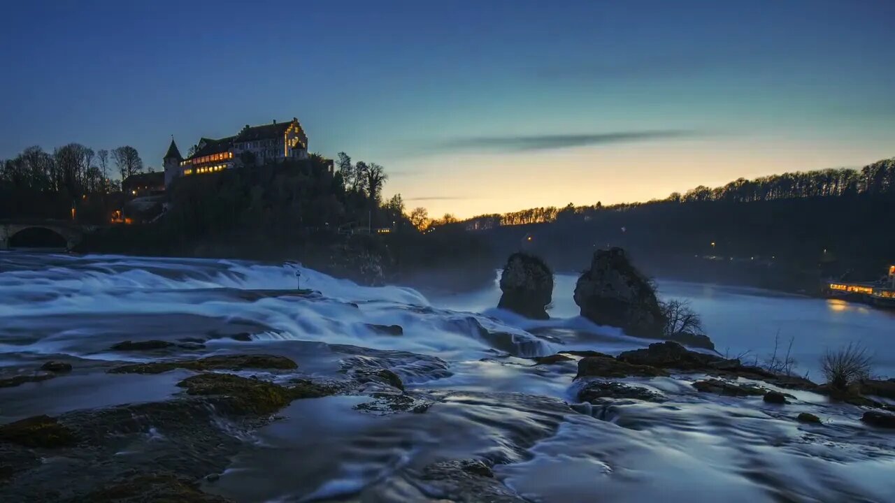 Free Rhine Falls Waterfall In Switzerland Time Lapse Video