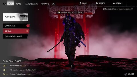 Ghost of Tsushima Platinum Legends Survival