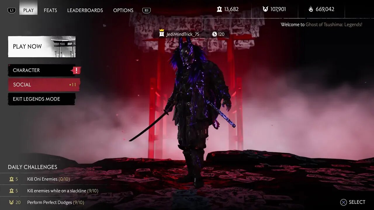 Ghost of Tsushima Platinum Legends Survival