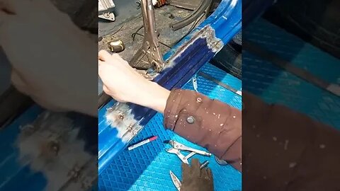 Sill repair on car