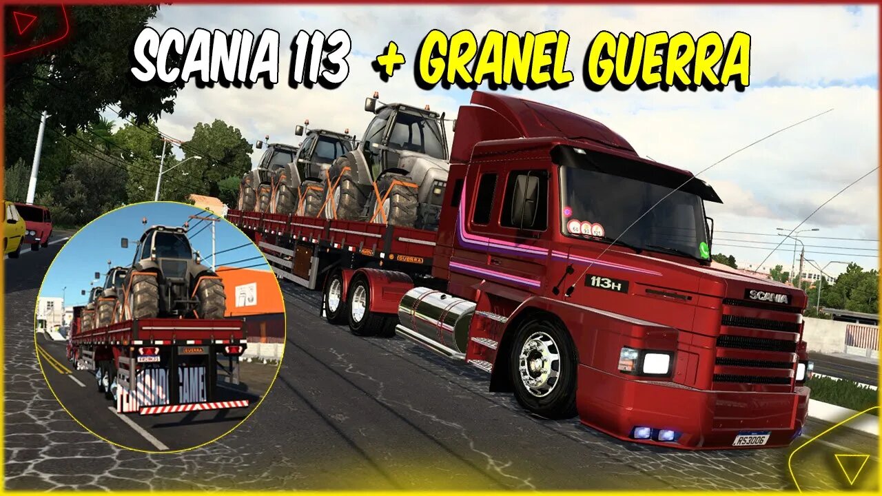 CONJUNTO TOP SCANIA 113 + REBOQUE GRANEL GUERRA EURO TRUCK SIMULATOR 2 1.46