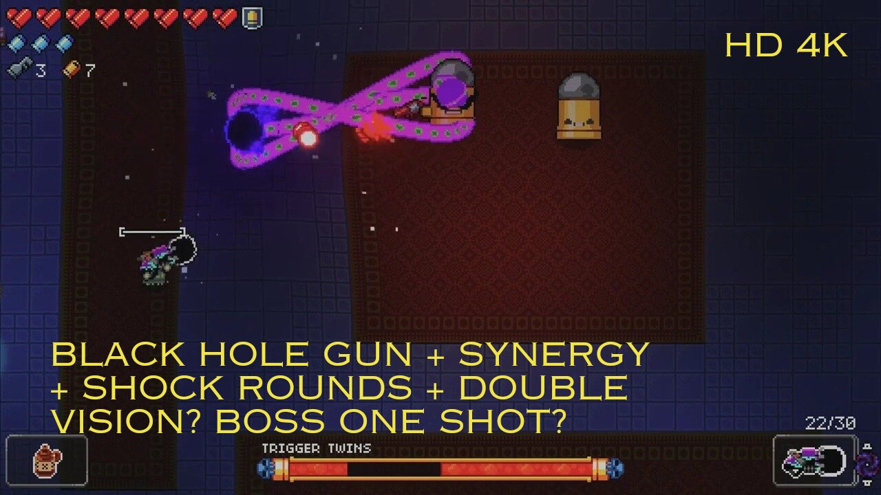 Enter the Gungeon, Triple slinger boss rush. black hole one shot? #enterthegungeon