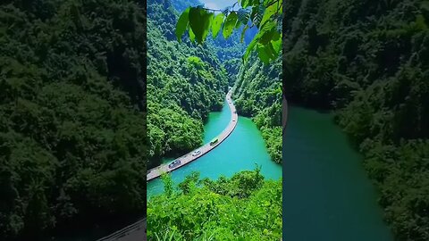 Shiziguan Floating Bridge in China.