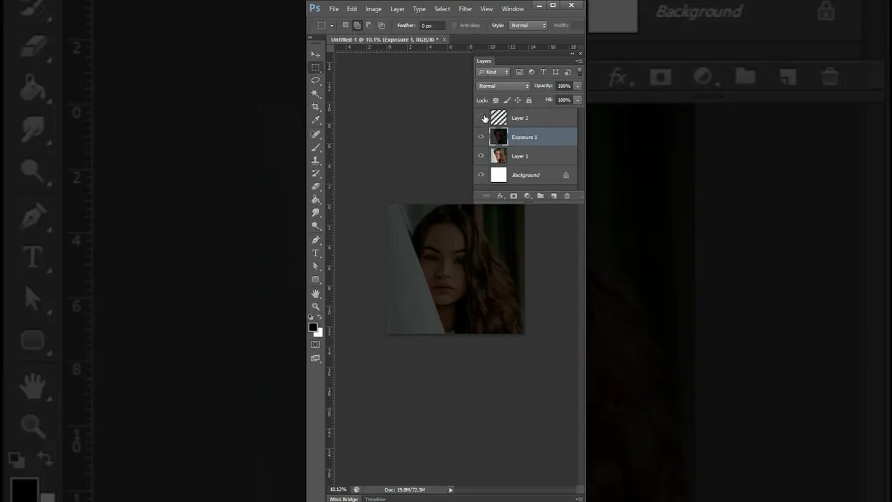 shadows effect create in photoshop using new way #photoshop #shorts