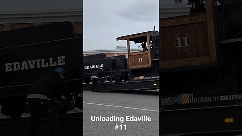 Unloading Edaville #11 for the Springfield Train Show