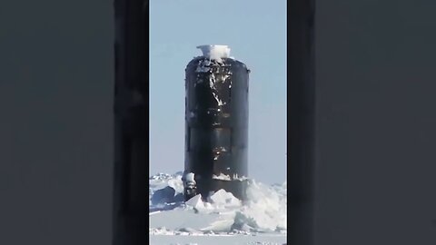 Watch a Submarine break through the Ice in the Arctic. Like and follow for rare clips!