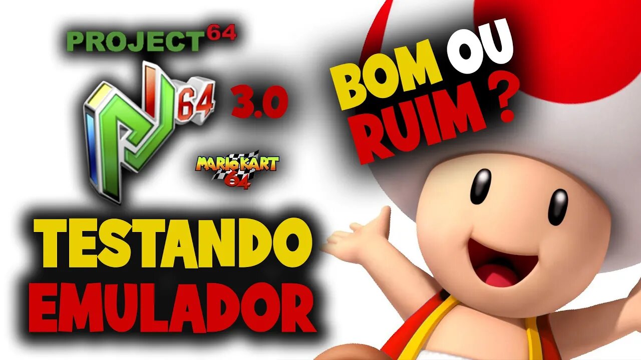 Testando emulador Project 64 3.0 jogando Mario Kart