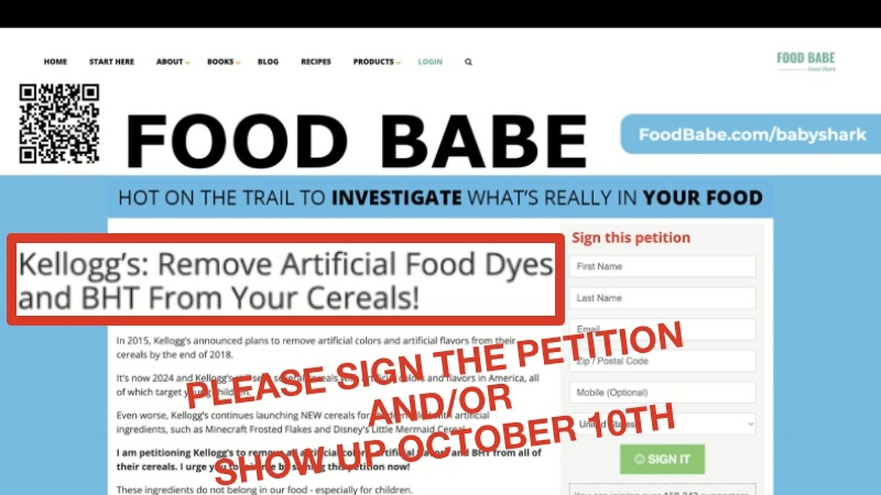 Demand Kellogg's removes toxic chemicals from children cereal!