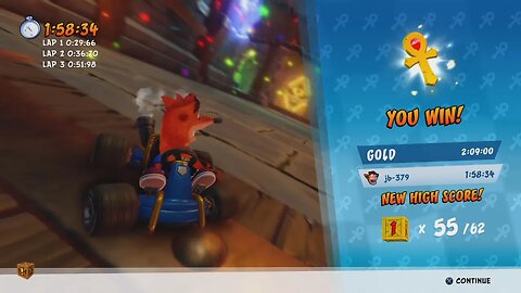 Crash™ Team Racing Nitro-Fueled (PS4) - Adventure Mode (Easy) - Relic Race - Cortex Castle