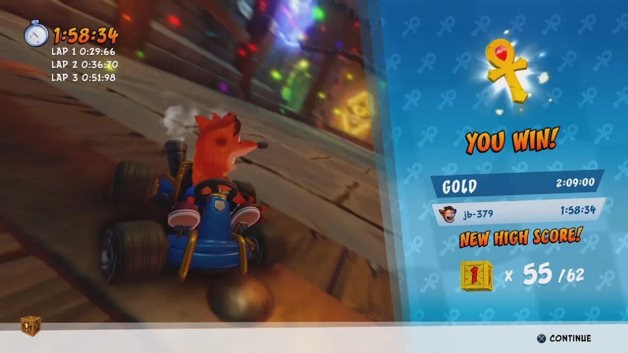 Crash™ Team Racing Nitro-Fueled (PS4) - Adventure Mode (Easy) - Relic Race - Cortex Castle