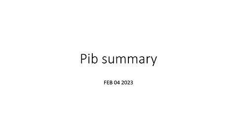 Pib summary Feb 04 2023