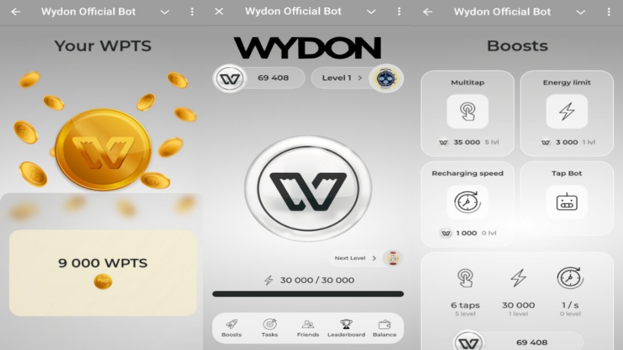 Wydon Official Bot | Testing The New Auto Tap Bot | Play Now And Earn $WPTS | Telegram Crypto Mining