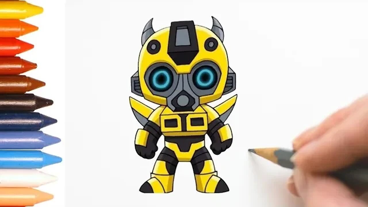 COMO DESENHAR BUMBLEBEE KAWAII FÁCIL