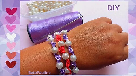 PULSEIRA DE CROCHÊ!💍💍💎💎 DIY! HANDMADE BRACELET!