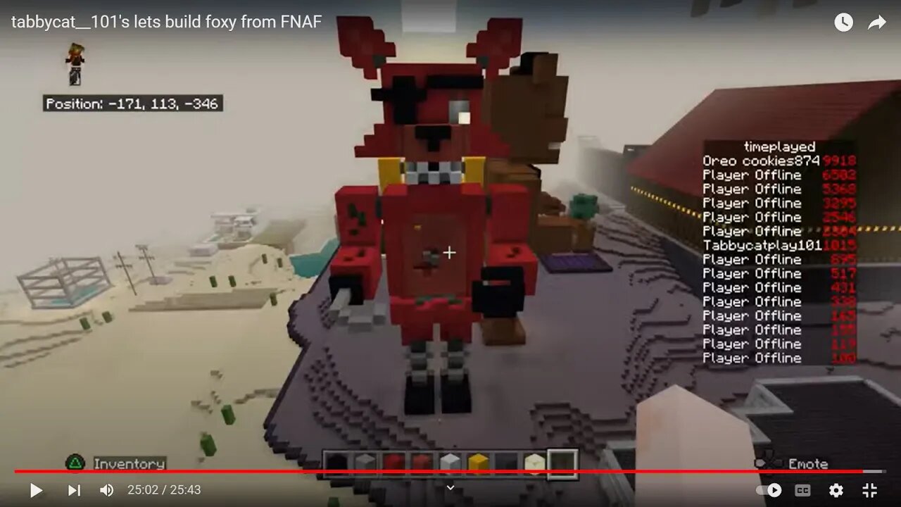 tabbycat__101's lets build foxy from FNAF