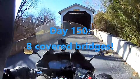8 covered bridges in one Winter Motorcycle Ride in Lancaster County Pennsylvania. Day 150/365
