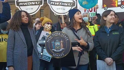 Protect workers from Extreme Temperatures Rally 216 West 14th St 2/10/23 JESSICA RAMOS/LATOYA JOYNER