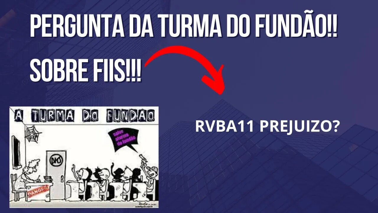 #RBVA11 PERGUNTA DA TURMA DO FUNDÃO.....PREJUIZO A VISTA?