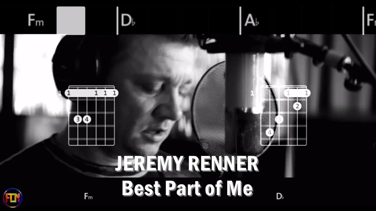 JEREMY RENNER Best Part of Me FCN GUITAR CHORDS & LYRICS