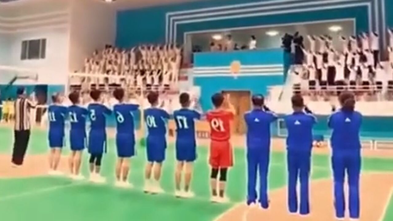 Kim Jong Un Watching a Volleyball Game