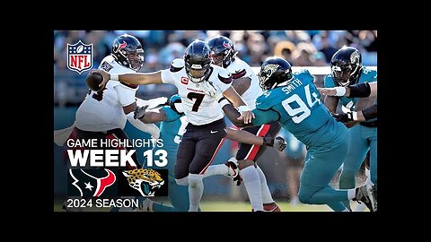 Houston Texans vs. Jacksonville Jaguars | 2024 Week 13 Game Highlights