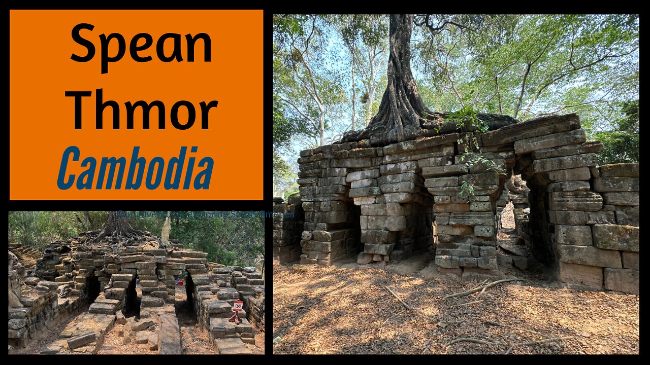 Spean Thma Bridge ស្ពានថ្ - Ancient Khmer Stone Bridge - Siem Reap Cambodia 2024