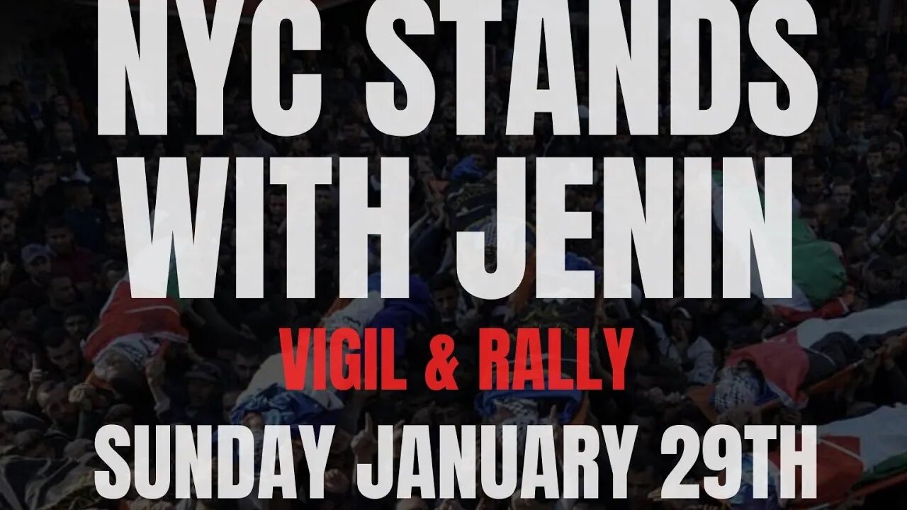 NYC Stands with Jenin Rally 1/29/23