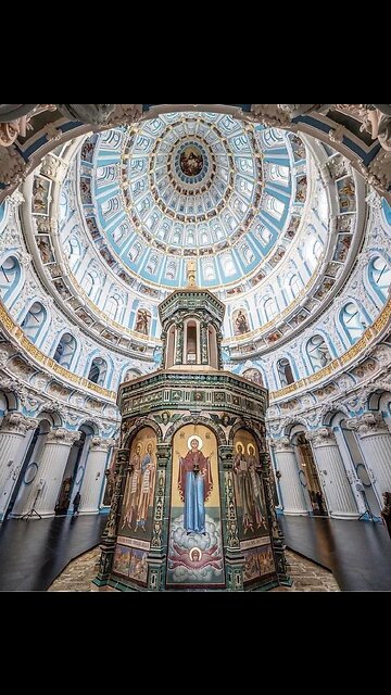 Новоиерусалимский ставропигиальный монастырь и окрестности зимой, в Истрии Московской области