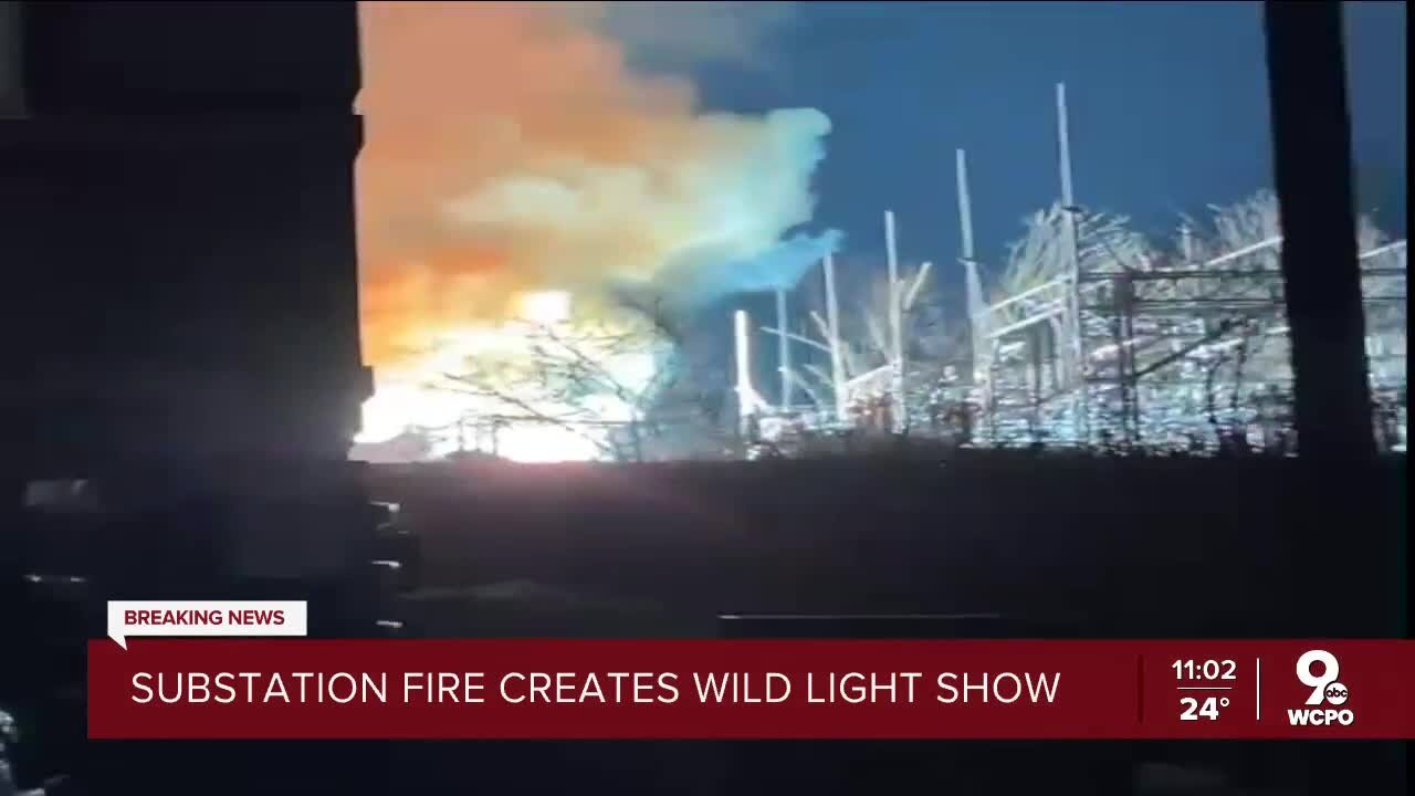 Substation power creates wild light show in Cincinnati