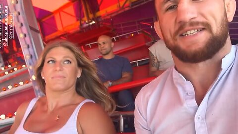 Alex Pereira, Robbie Lawler, Kayla Harrison, and Merab Dvalishvilli in Theme Park Adventure