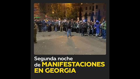 Policía usa cañones de agua contra manifestantes en Georgia