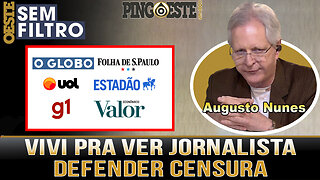 Fim do consórcio eu nunca imaginei jornalistas defendendo a censura [AUGUSTO NUNES]
