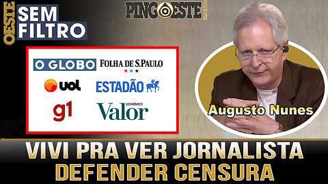 Fim do consórcio eu nunca imaginei jornalistas defendendo a censura [AUGUSTO NUNES]