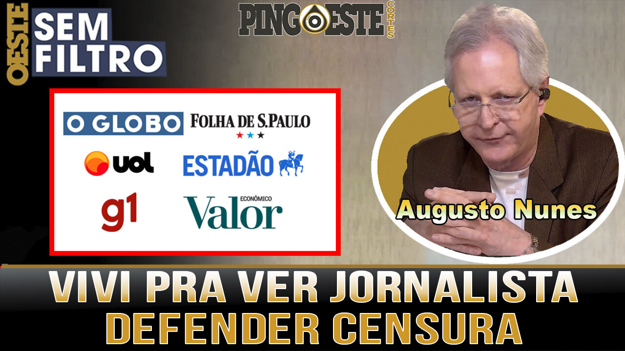 Fim do consórcio eu nunca imaginei jornalistas defendendo a censura [AUGUSTO NUNES]