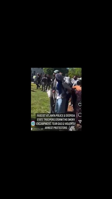 Georgia police fire rubber bullets into a crowd of anti-Israel protesters