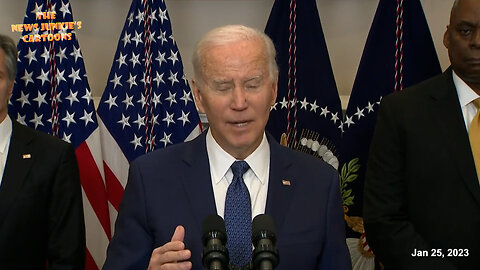 Biden: "...all to help counter Ukraine's brutal aggression that's happening because of Russia."