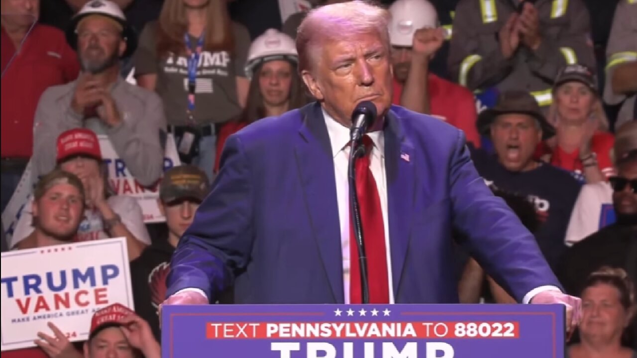 LIVE ~ President Trump Speaks at a Rally in the city of Indiana, Pennsylvania ~ September 23 2024