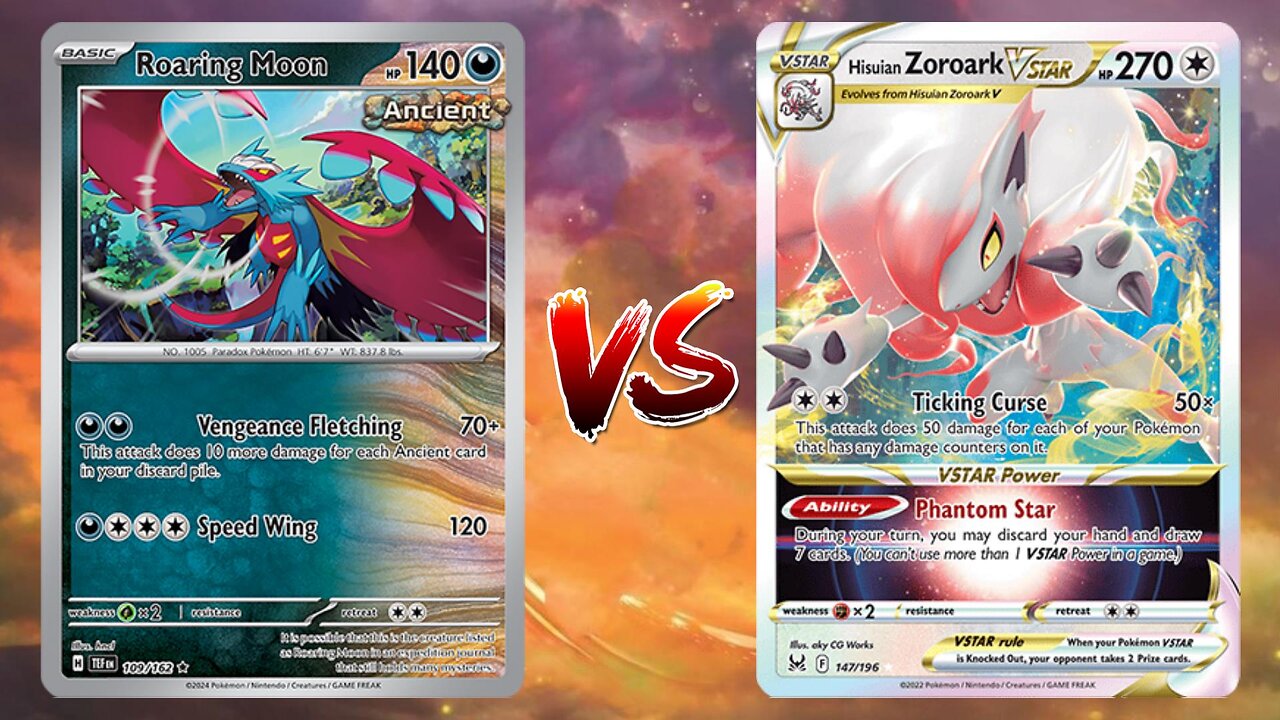 Pokemon TCG Live Roaring Moon Turbo VS Hisuian Zoroark VSTAR!!