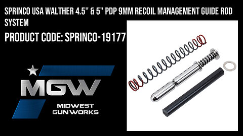 Sprinco USA Walther 4.5" & 5" PDP 9mm Recoil Management Guide Rod System - SPRINCO-19177