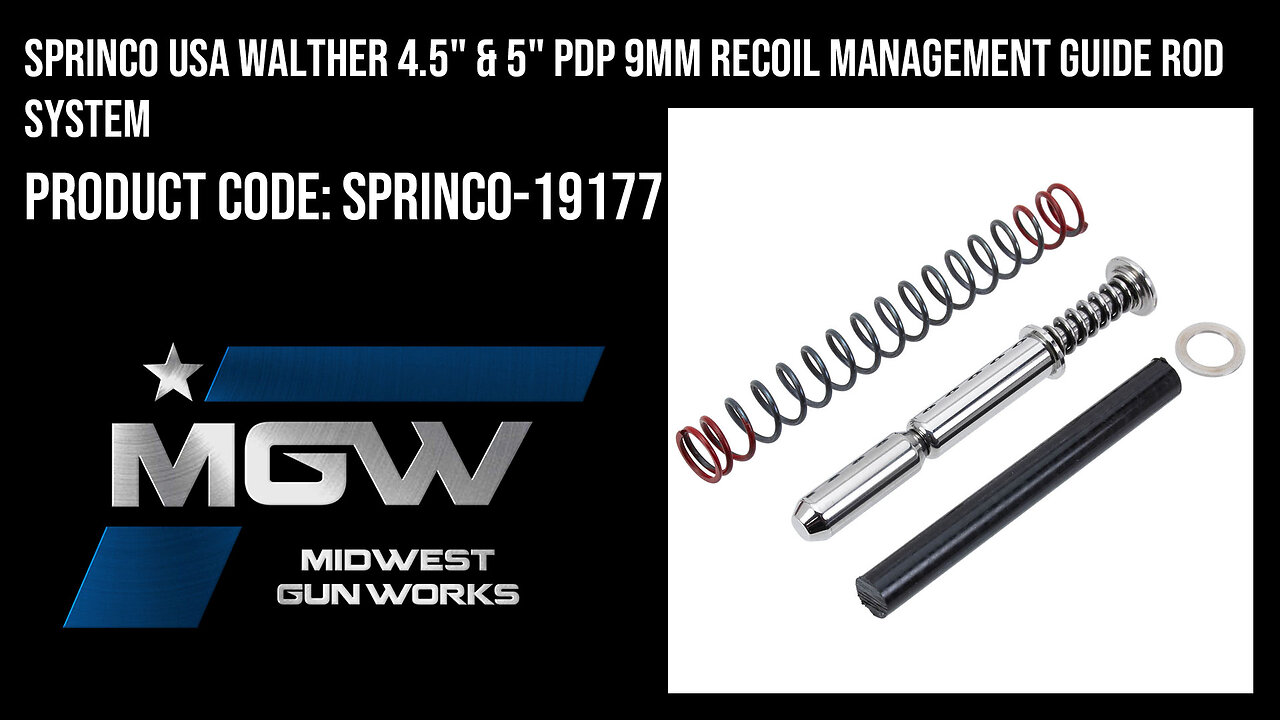 Sprinco USA Walther 4.5" & 5" PDP 9mm Recoil Management Guide Rod System - SPRINCO-19177