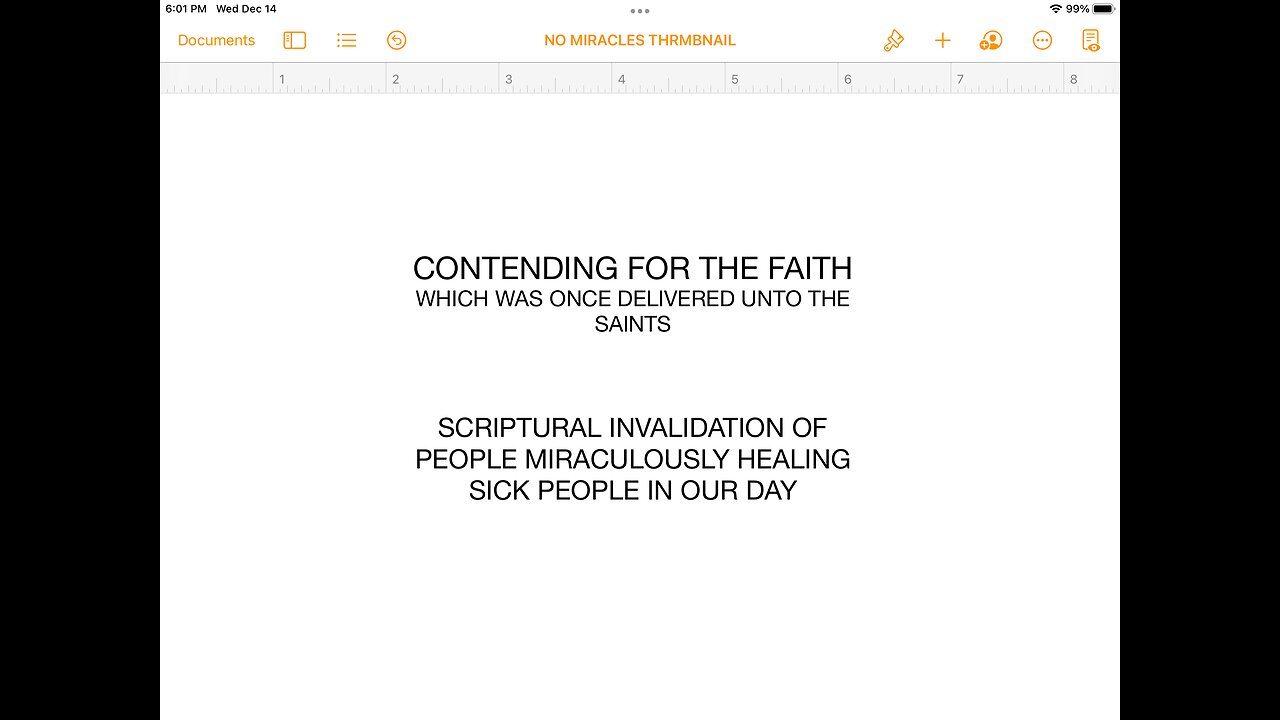 SCRIPTURAL INVALIDATION OF PEOPLE MIRACULOUSLY HEALING PEOPLE TODAY