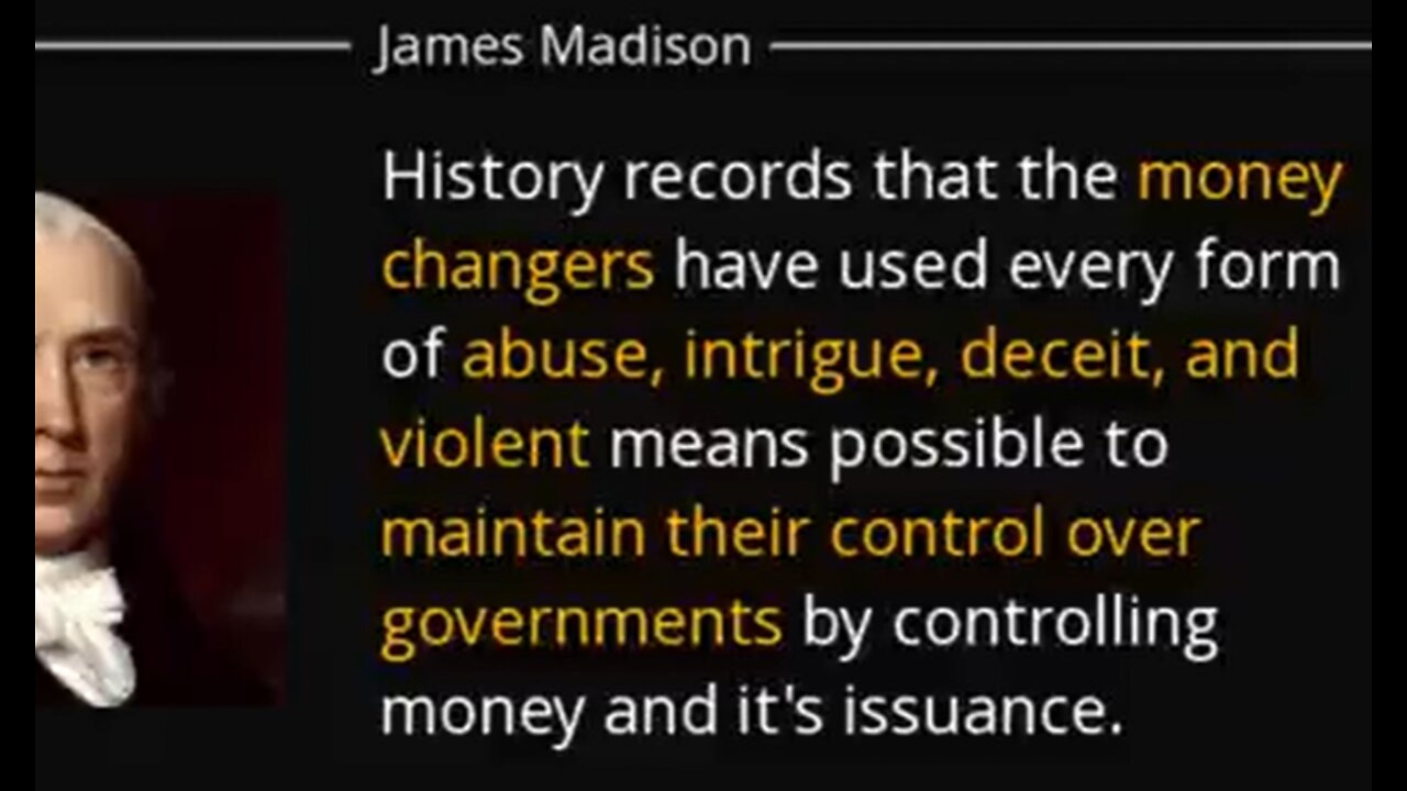 "The american revolution was a revolt against the bankers.