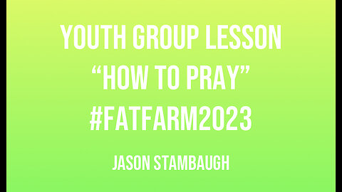 Youth group lesson 2/11/23