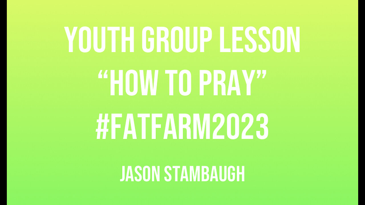 Youth group lesson 2/11/23