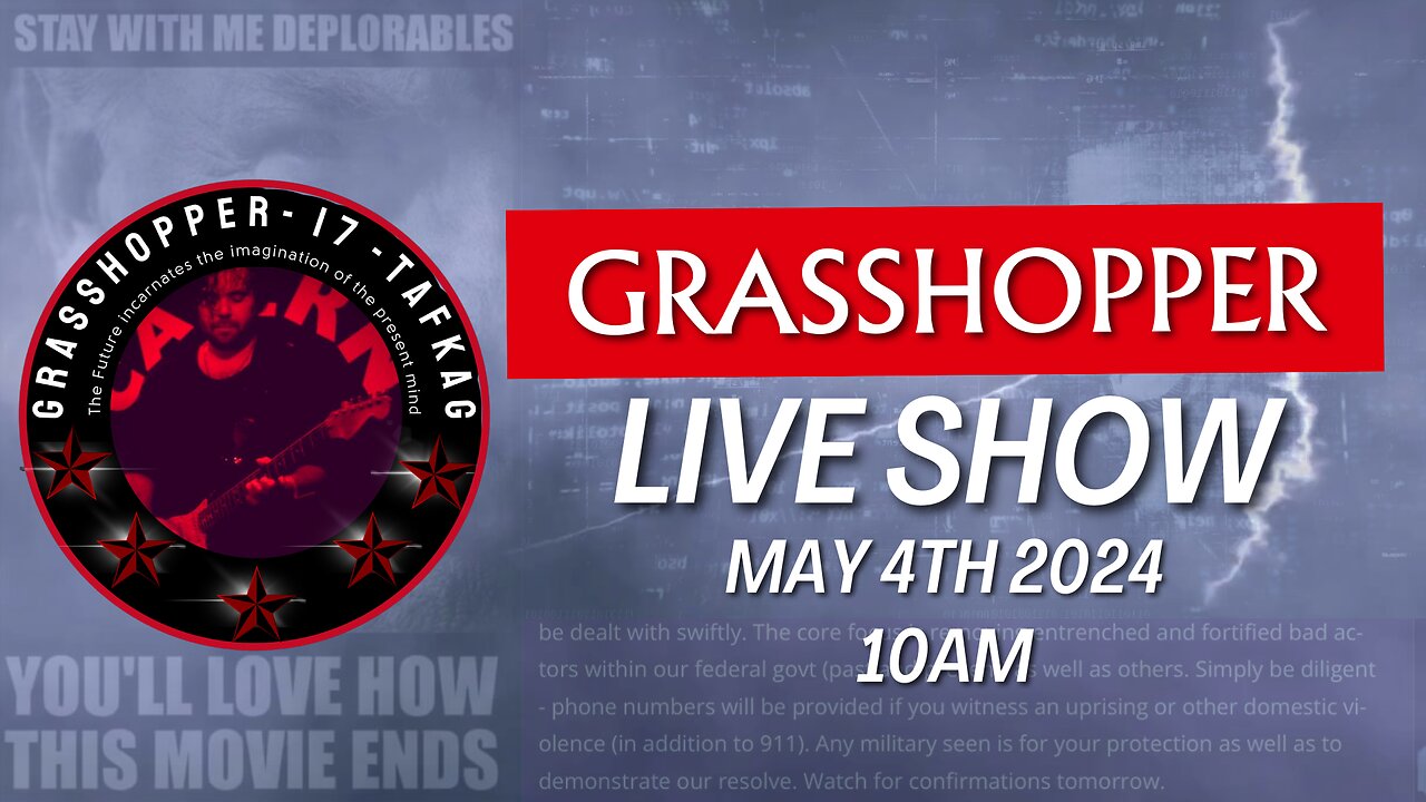 Grasshopper Live Show - May 4th 2024