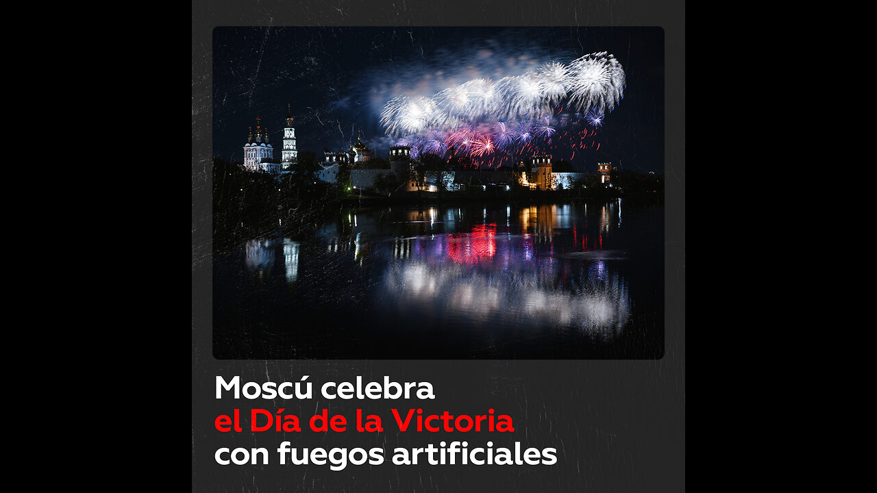 Fuegos artificiales en Moscú por el 79.º aniversario del Día de la Victoria