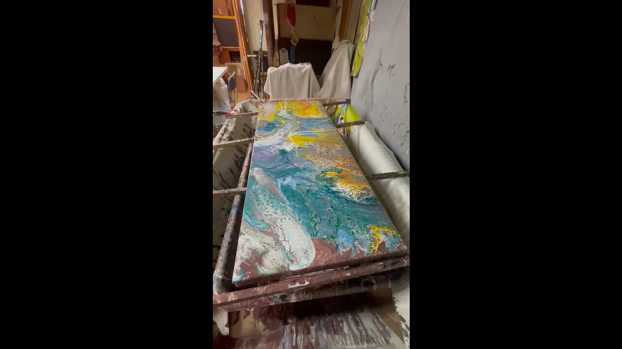 Fluid Pour Art 1-27-23 cool colors