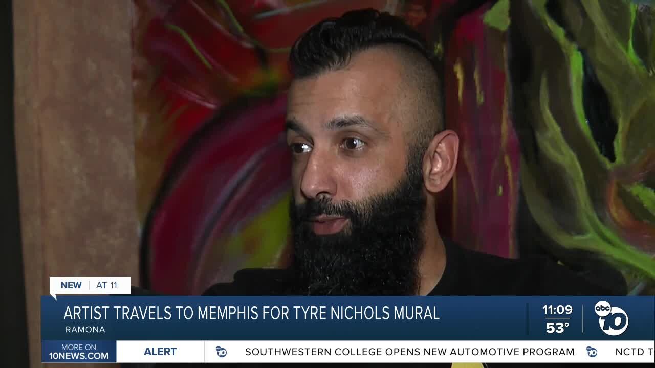 East County artist traveling to Memphis to paint Tyre Nichols mural