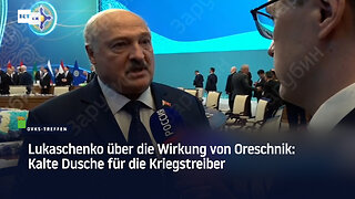 Lukaschenko über die Wirkung von Oreschnik: Kalte Dusche für die Kriegstreiber